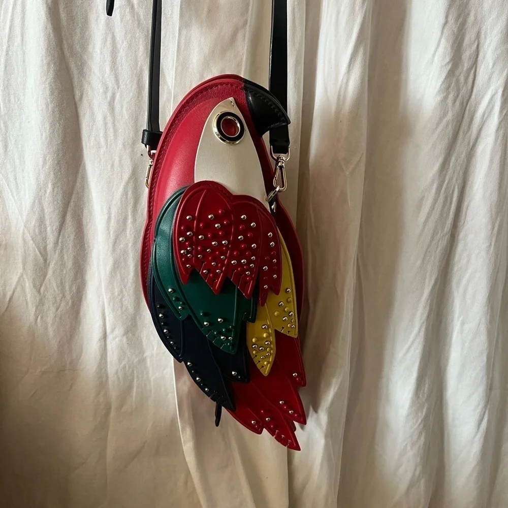 Kate Spade RIO 3D parrot italian leather crossbody SAMPLE BAG NEVER USED